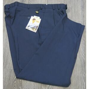 Vtg LANA FORMALS *NWT* Dress Pants Size 40x31 Men Pleated Blue Professional